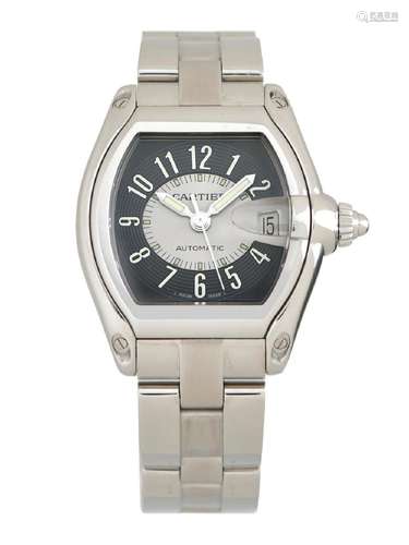 CARTIER ROADSTER REF 2510 A STAINLESS STEEL BRACELET WATCH W...