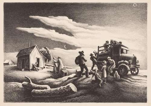 Thomas Hart Benton DEPARTURE OF THE JOADS (FATH 34) Lithogra...