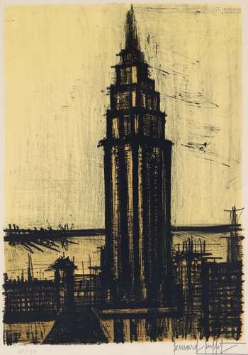 Bernard Buffet NEW YORK IV (MOURLOT 56) Color lithograph, fr...