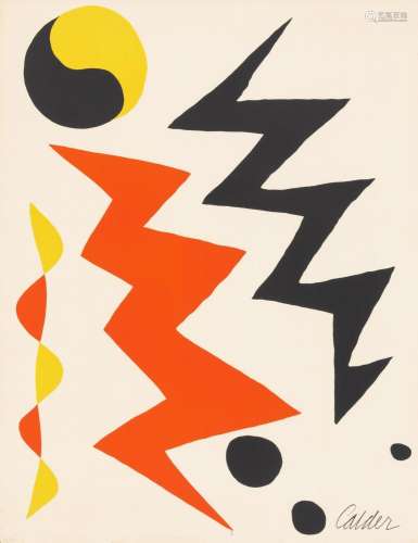 Alexander Calder COMPOSITION Color lithograph, framed