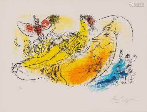 Marc Chagall L ACCORDÉONISTE (MOURLOT 204) Color lithograph,...