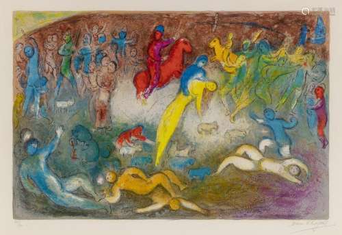 Marc Chagall ENLÉVEMENT DE CHLOÉ (MOURLOT 327) Color lithogr...