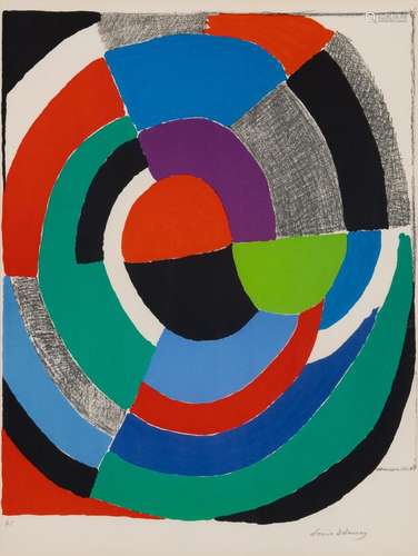 Sonia Delaunay-Terk COMPOSITION TOURNANTE Color lithograph, ...