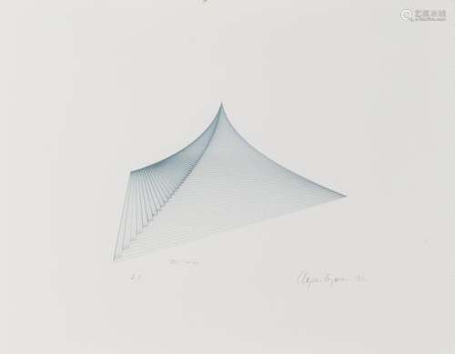 Agnes Denes PROBABILITY PYRAMID Lithograph printed in metall...