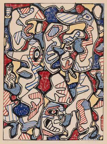 Jean Dubuffet SAMEDI TANTOT (WEBEL 991) Color lithograph, fr...