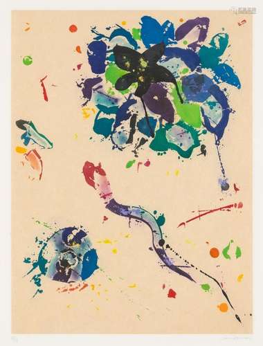 Sam Francis UNTITLED (LEMBARK I113) Color aquatint and monot...