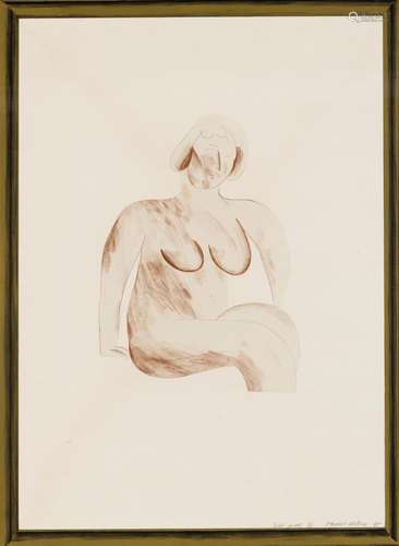 David Hockney PICTURE OF A SIMPLE FRAMED TRADITIONAL NUDE DR...