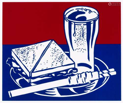 Roy Lichtenstein SANDWICH AND SODA (CORLETT 35) Color screen...