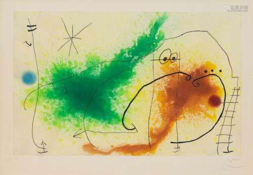Joan Miró PARTIE DE LA CAMPAGNE IV (DUPIN 433) Color etching...
