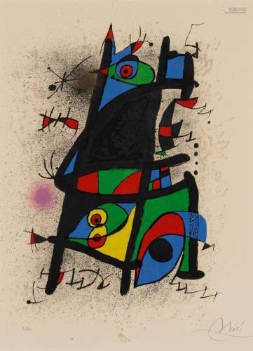 Joan Miró LA GESTATION DES COULEURS (MOURLOT 892) Color lith...