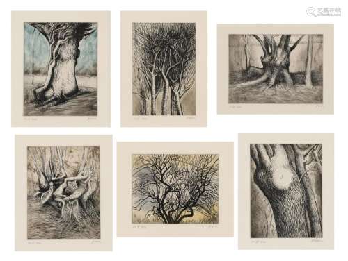 Henry Moore TREES (CRAMER 547-552) Complete set of six color...