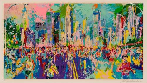 LeRoy Neiman NEW YORK CITY MARATHON Color screenprint, frame...