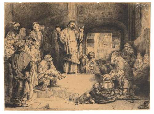 Rembrandt van Rijn CHRIST PREACHING (LA PETITE TOMBE) (BARTS...