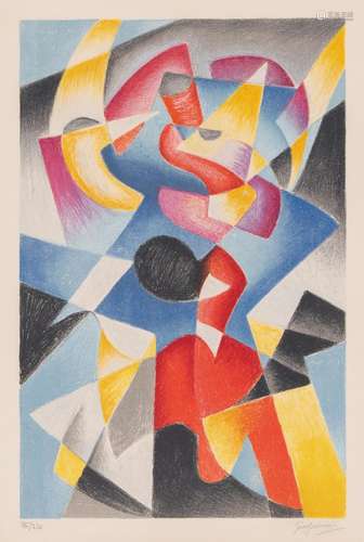 Gino Severini COMPOSITION (MELONI 28) Color lithograph, unfr...