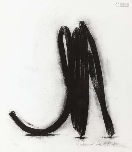 Bernar Venet UNDETERMINED LINE Lithograph, framed