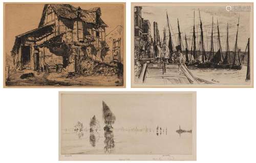 James A.M. Whistler UNSAFE TENEMENT; BILLINGSGATE Two etchin...