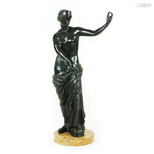 A patinated bronze figure of Aphrodite di Capua after the an...