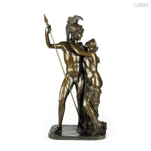 A patinated bronze figure of Mars and Venus