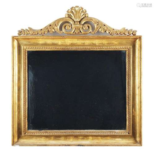 A gilt wood wall mirror, 19th century