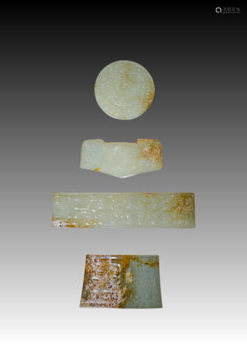 A set of jade ornaments