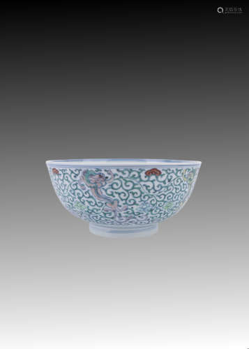Doucai bowl with dragon pattern