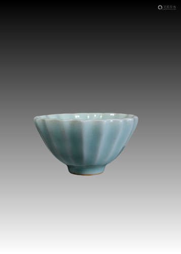 Pink celadon glaze sunflower tea cup