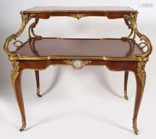 LOUIS XV STYLE KINGWOOD & ORMOLU ÉTAGÈRE (UNSIGNED)