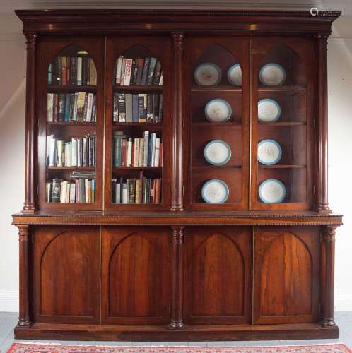 REGENCY ROSEWOOD LIBRARY BOOKCASE