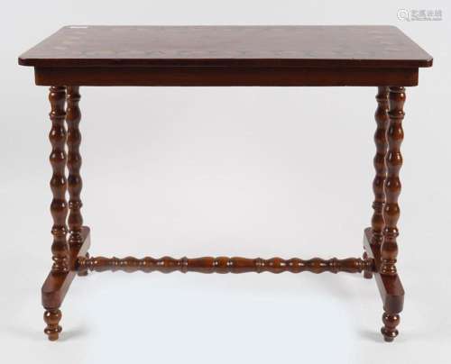 VICTORIAN WALNUT & PARQUETRY CENTRE TABLE
