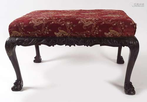 DUBLIN CARVED MAHOGANY STOOL