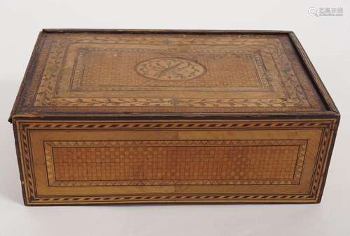 REGENCY STRAW-WORK SEWING BOX