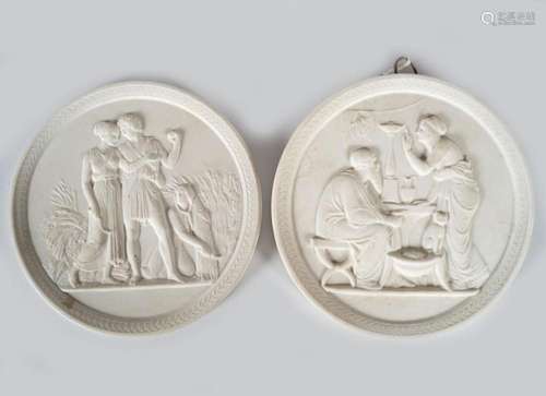 PAIR ROYAL COPENHAGEN PARIAN PLAQUES