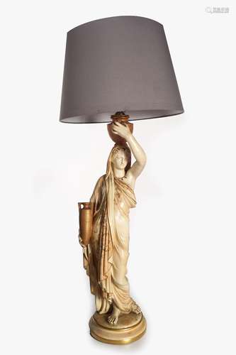 LARGE 19TH-CENTURY ROYAL WORCESTER TABLE LAMP