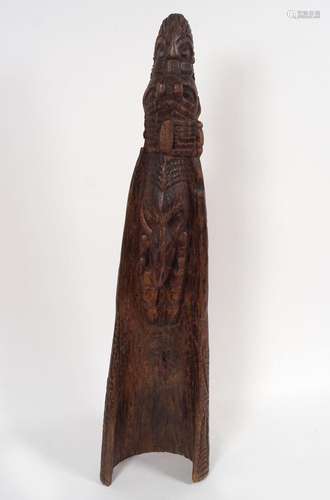 CARVED CROCODILE CANOE PROW