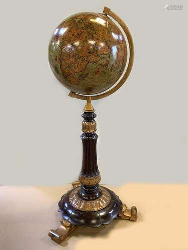 19TH-CENTURY FRENCH MERIOVE TERRESTRIAL GLOBE