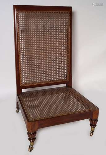 REGENCY MAHOGANY LIBRARY CHAIR