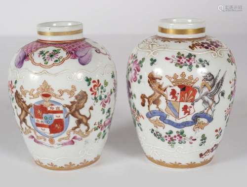 PAIR 19TH-CENTURY SAMSON VASES