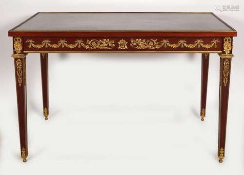 19TH-CENTURY FRENCH ORMOLU MOUNTED BUREAU PLAT