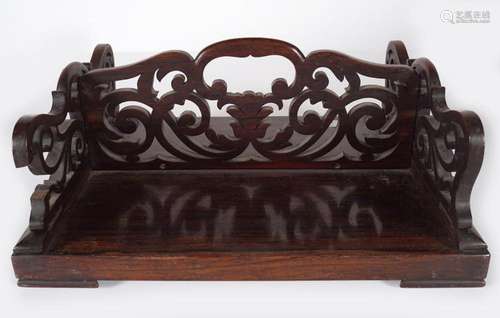 VICTORIAN ROSEWOOD LIBRARY BOOK TROUGH