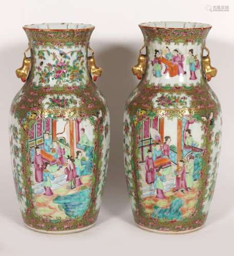 PAIR OF 19TH-CENTURY CHINESE PORCELAIN VASES