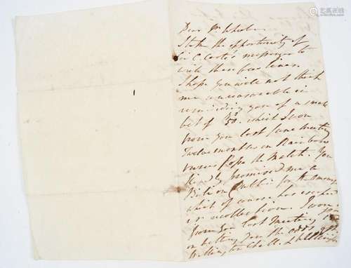 LETTER FROM LORD CREMORE