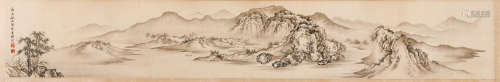 陈东湖 丙戊（1946年）作松江图 水墨纸本 镜片
