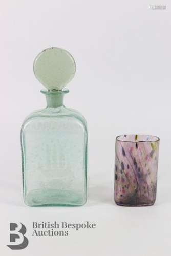 19th century glass decanter and stopper