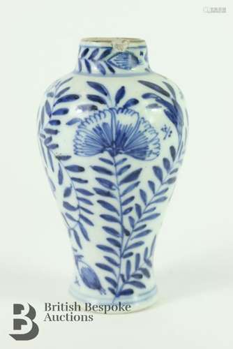 Chinese blue and white miniature vase