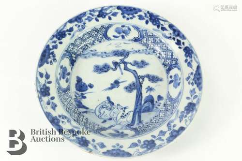 Blue and white Chinese bowl