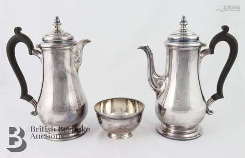 Elizabeth II silver coffee pot