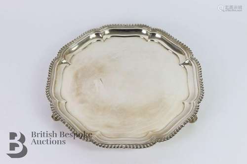 George V silver salver