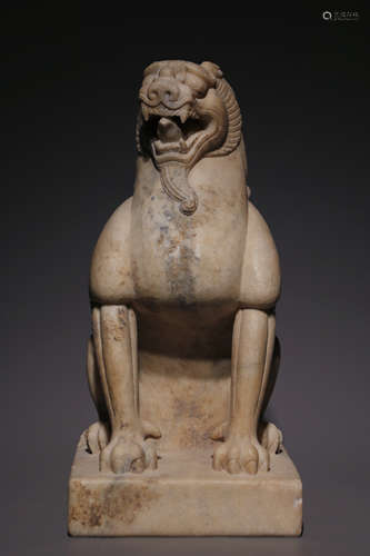 Tang Dynasty white marble lion