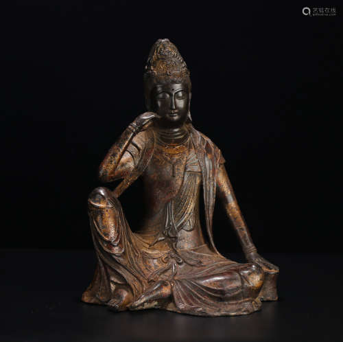 Old Tibetan Bronze Avalokitesvara Statue