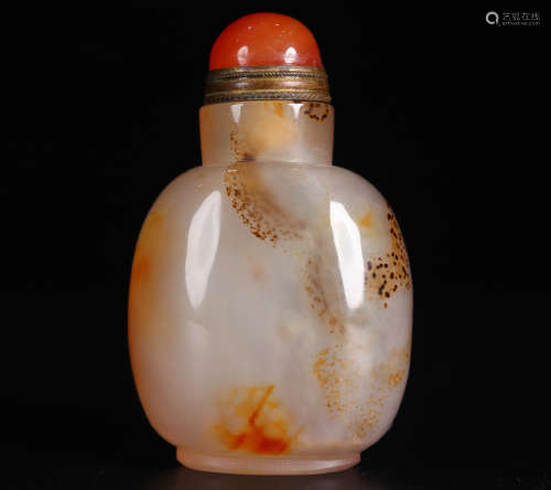 old collection agate snuff bottle
